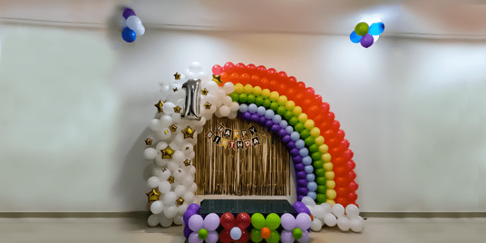 Regenbogen geburtstag deko