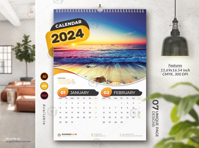 Wandkalender 2024 selbst gestalten