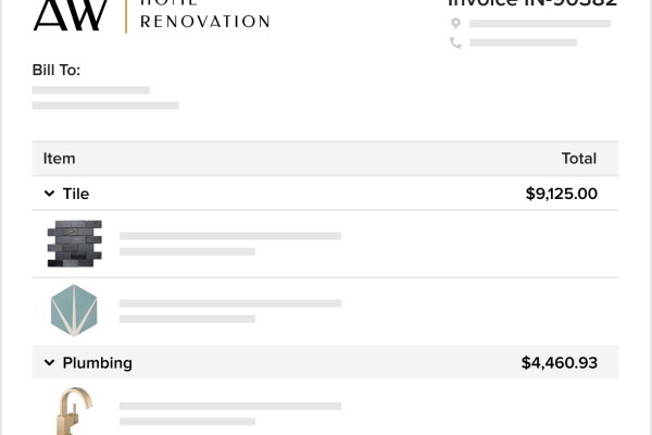 Invoice jasa desain interior